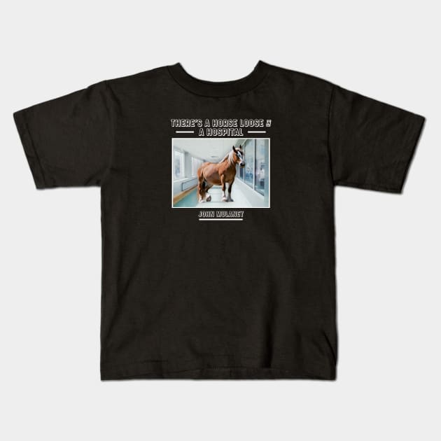 Horse In A Hospital Kids T-Shirt by usernate